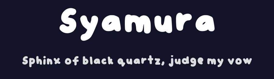 Syamura by Nursyamura Faris — Script Handwritten Font — thumbnail 2