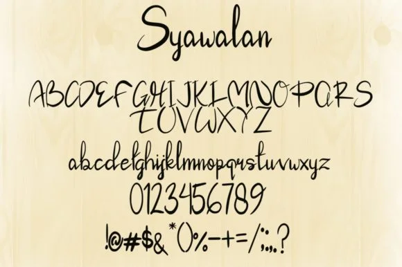 Syawalan Font by bee.genin — Script Handwritten Font — thumbnail 5