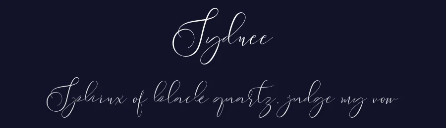 Sydnee by aqr typeface — Script Handwritten Font — thumbnail 2