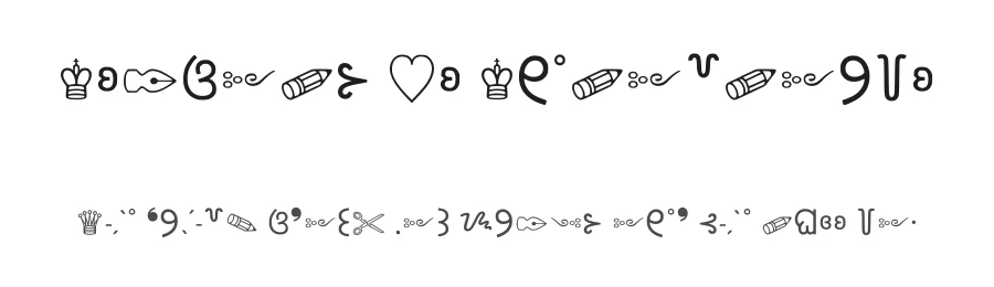 Symbols By Svelocloudy by svelocloudy — Dingbats Font