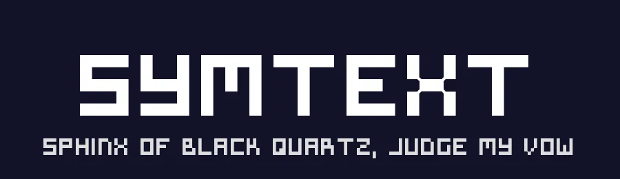 Symtext by Pixel Sagas — Display Font — thumbnail 2