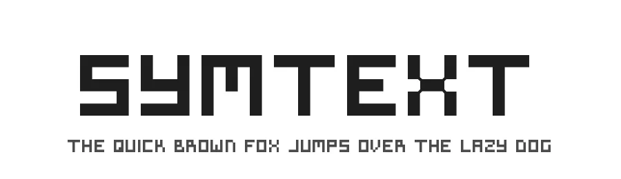 Symtext by Pixel Sagas — Display Font