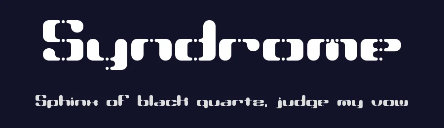 Syndrome by Ænigma — Display Font — thumbnail 2