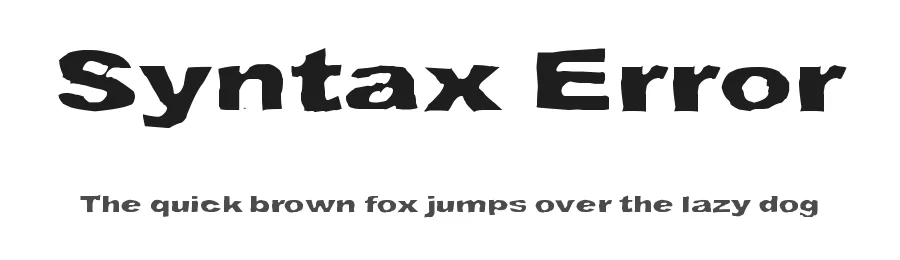 Syntax Error