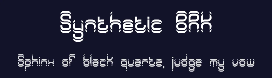 Synthetic BRK by Ænigma — Display Font — thumbnail 2