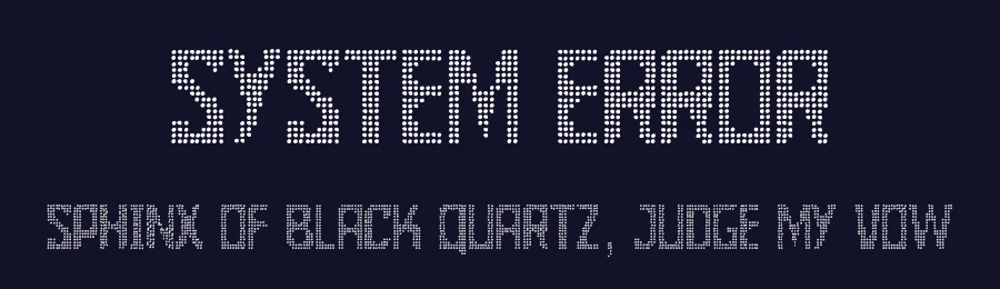 System Error by Woodcutter — Display Font — thumbnail 2