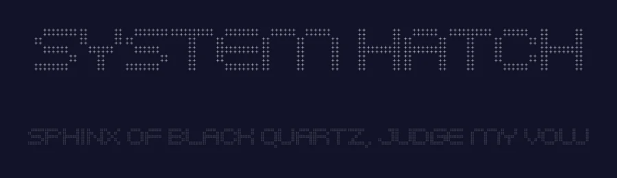 System Hatch by Jonathan Sandridge — Display Font — thumbnail 2