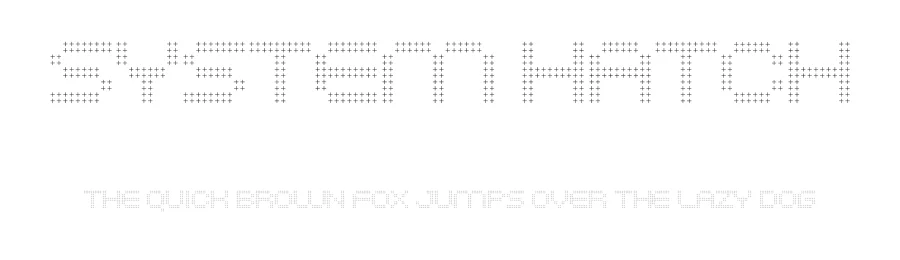System Hatch by Jonathan Sandridge — Display Font