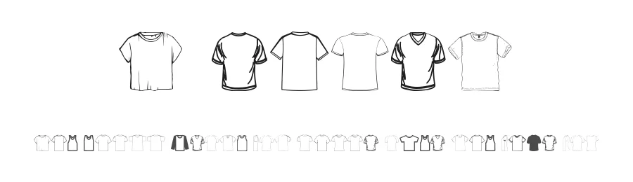 T-shirt by Woodcutter — Dingbats Font
