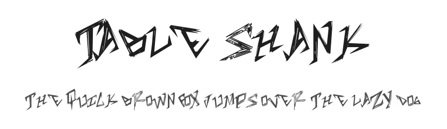 Table Shank by Xerographer Fonts — Decorative Font