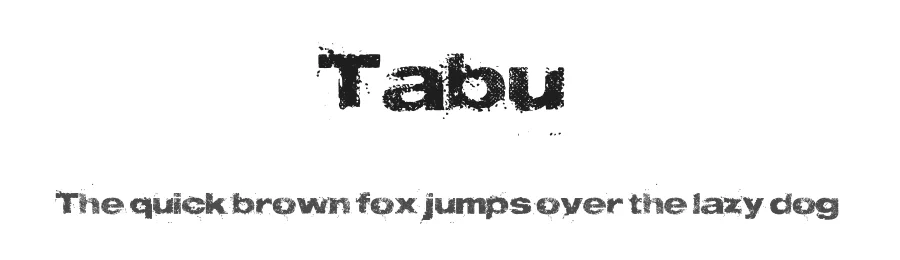 Tabu by Billy Argel Fonts ® — Decorative Font