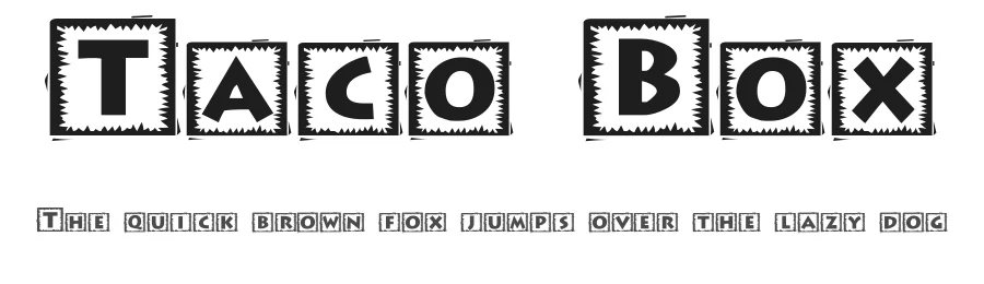 Taco Box by Chloe5972 — Decorative Font