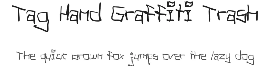 Tag Hand Graffiti Trash
