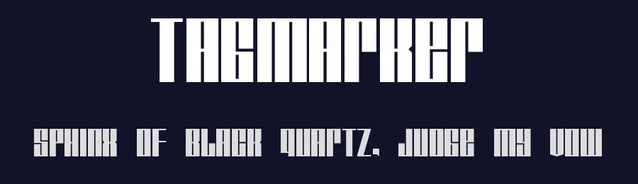 Tagmarker by Pop Ovidiu Sebastian — Display Font — thumbnail 2