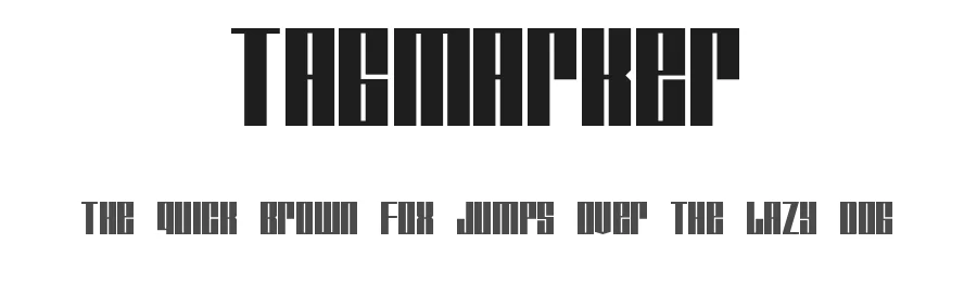 Tagmarker by Pop Ovidiu Sebastian — Display Font