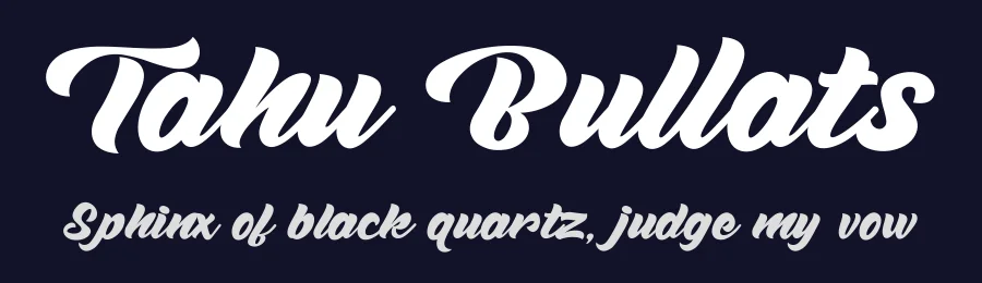 Tahu Bullats by HansCo — Decorative Font — thumbnail 2