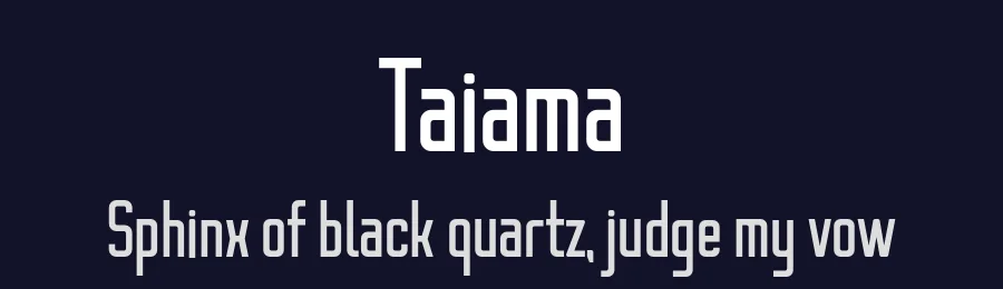 Taiama by Tanya Savchenko — Sans Serif Font — thumbnail 2