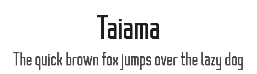 Taiama by Tanya Savchenko — Sans Serif Font