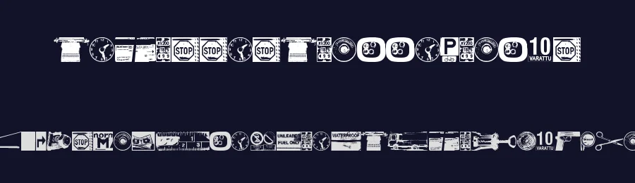 Tajunnan Tuolla Puolen by Juha Korhonen — Dingbats Font — thumbnail 2