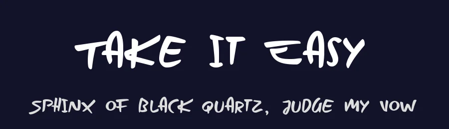 Take it Easy by Roland Huse Design — Script Handwritten Font — thumbnail 2