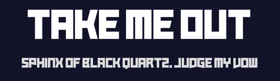 Take Me Out by Chequered Ink — Display Font — thumbnail 2