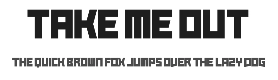 Take Me Out by Chequered Ink — Display Font