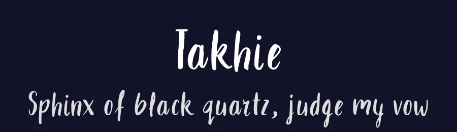 Takhie by nantia.co — Script Handwritten Font — thumbnail 2