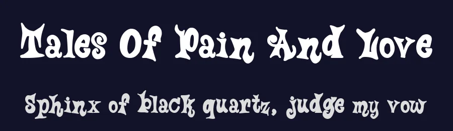 Tales Of Pain And Love by Woodcutter — Decorative Font — thumbnail 2