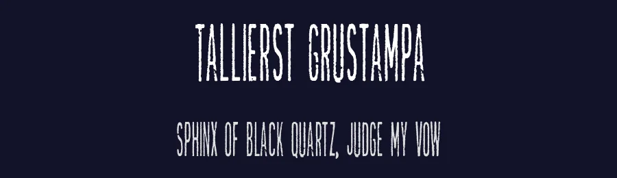 Tallierst Grustampa by Bumbayo Font Fabrik — Decorative Font — thumbnail 2