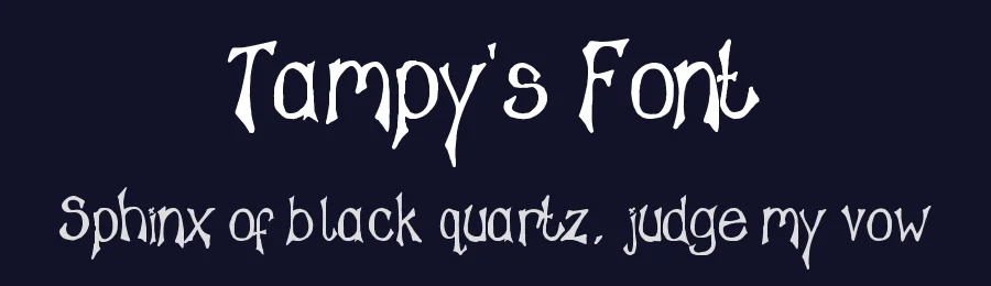 Tampy's Font by spud1077 — Decorative Font — thumbnail 2