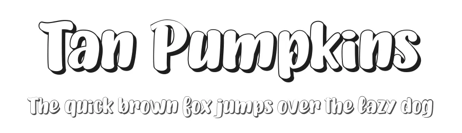Tan Pumpkins by Billy Argel Fonts ® — Decorative Font