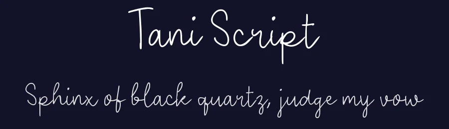 Tani Script by wepfont.com — Script Handwritten Font — thumbnail 2