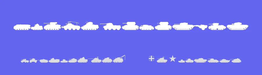 Tanks WW2 by Tom Mouat — Dingbats Font — thumbnail 3