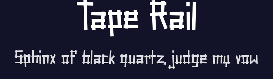 Tape Rail by Andrea Cerboneschi — Decorative Font — thumbnail 2