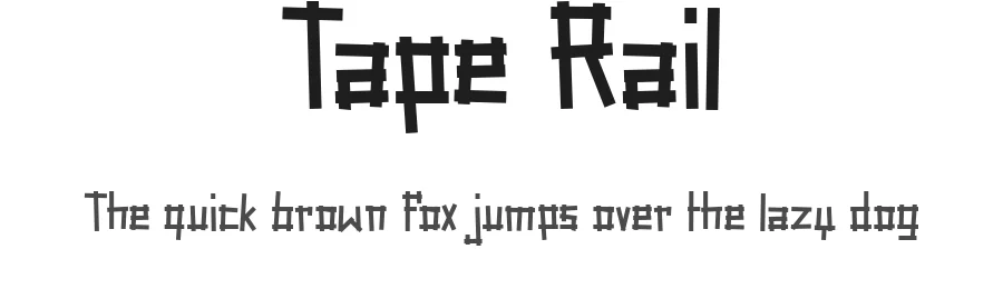 Tape Rail by Andrea Cerboneschi — Decorative Font