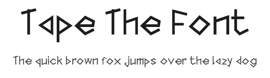 Tape The Font