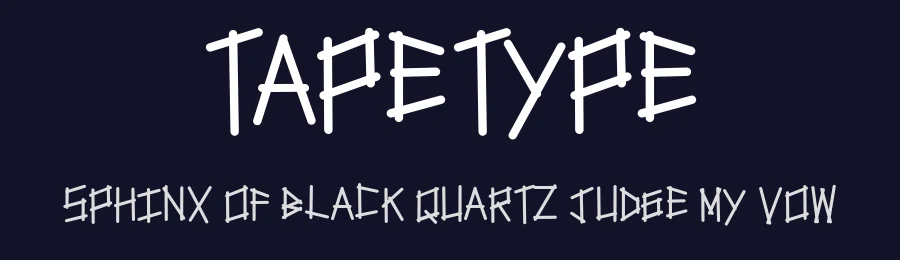 Tapetype by Xerographer Fonts — Decorative Font — thumbnail 2