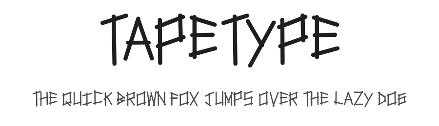 Tapetype by Xerographer Fonts โ Decorative Font