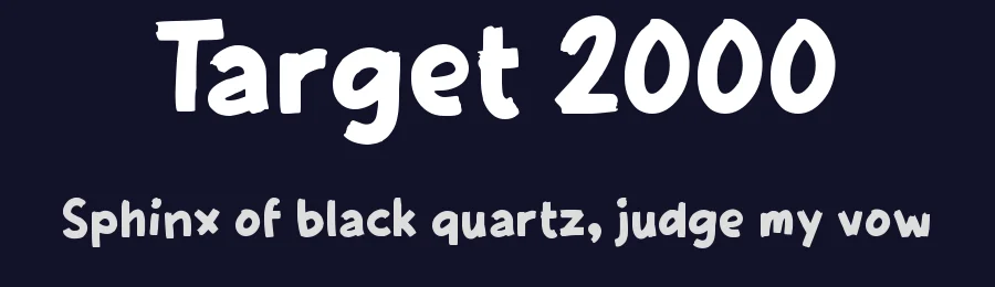 Target 2000 by wepfont.com — Script Handwritten Font — thumbnail 2