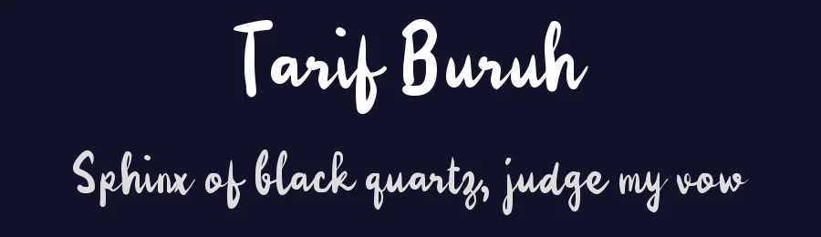 Tarif Buruh by wepfont.com — Script Handwritten Font — thumbnail 2