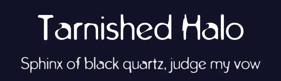 Tarnished Halo by ChannelZero — Decorative Font — thumbnail 2