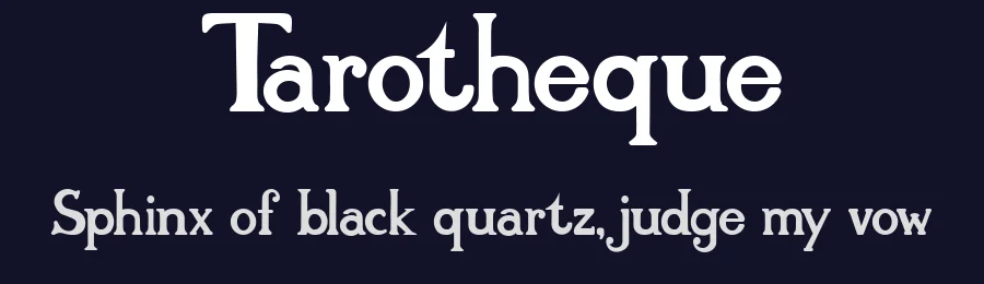 Tarotheque by gschaftlhuber — Decorative Font — thumbnail 2