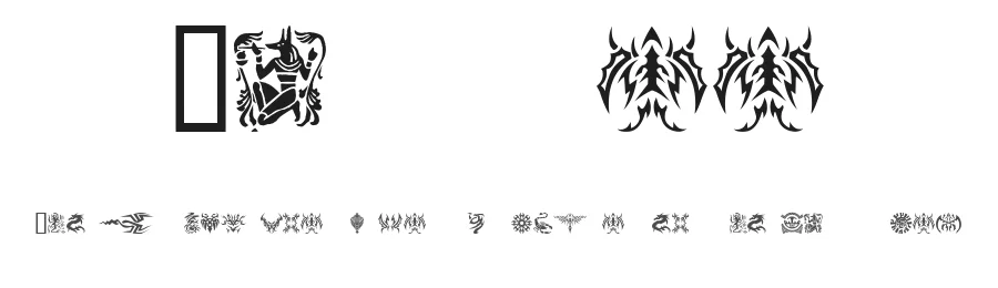 Tattoo by House of Lime — Dingbats Font