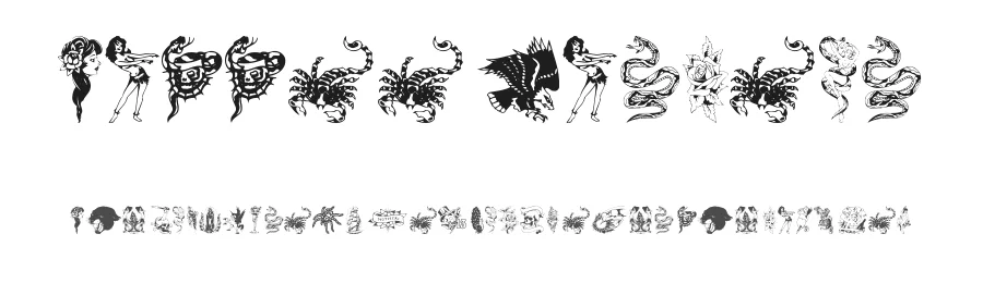 Tattoo Parlour by Gaut Fonts — Dingbats Font