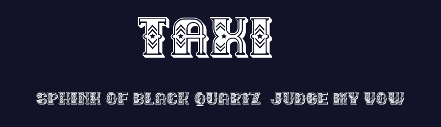 Taxi 2 by Vladimir Nikolic — Decorative Font — thumbnail 2
