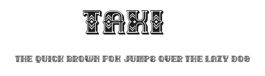 Taxi 2 by Vladimir Nikolic — Decorative Font