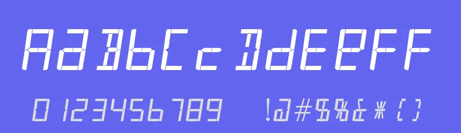 Taxi Meter by David J Patterson — Display Font — thumbnail 3