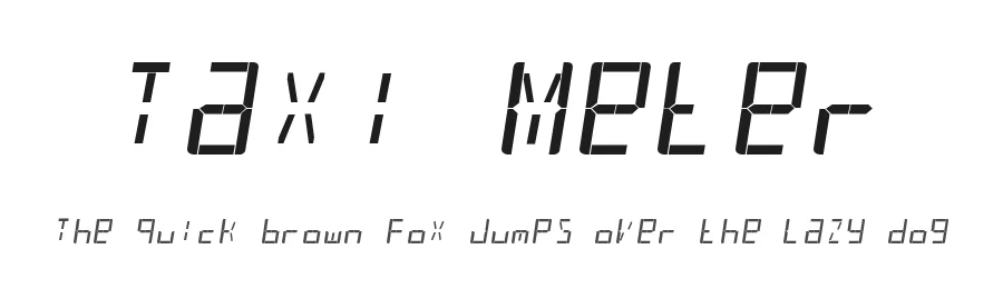 Taxi Meter by David J Patterson β Display Font