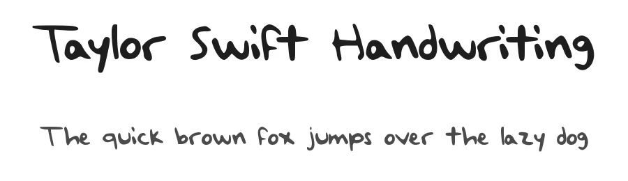Taylor Swift Handwriting