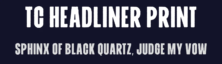 TC Headliner Print by Tom Chalky — Sans Serif Font — thumbnail 2